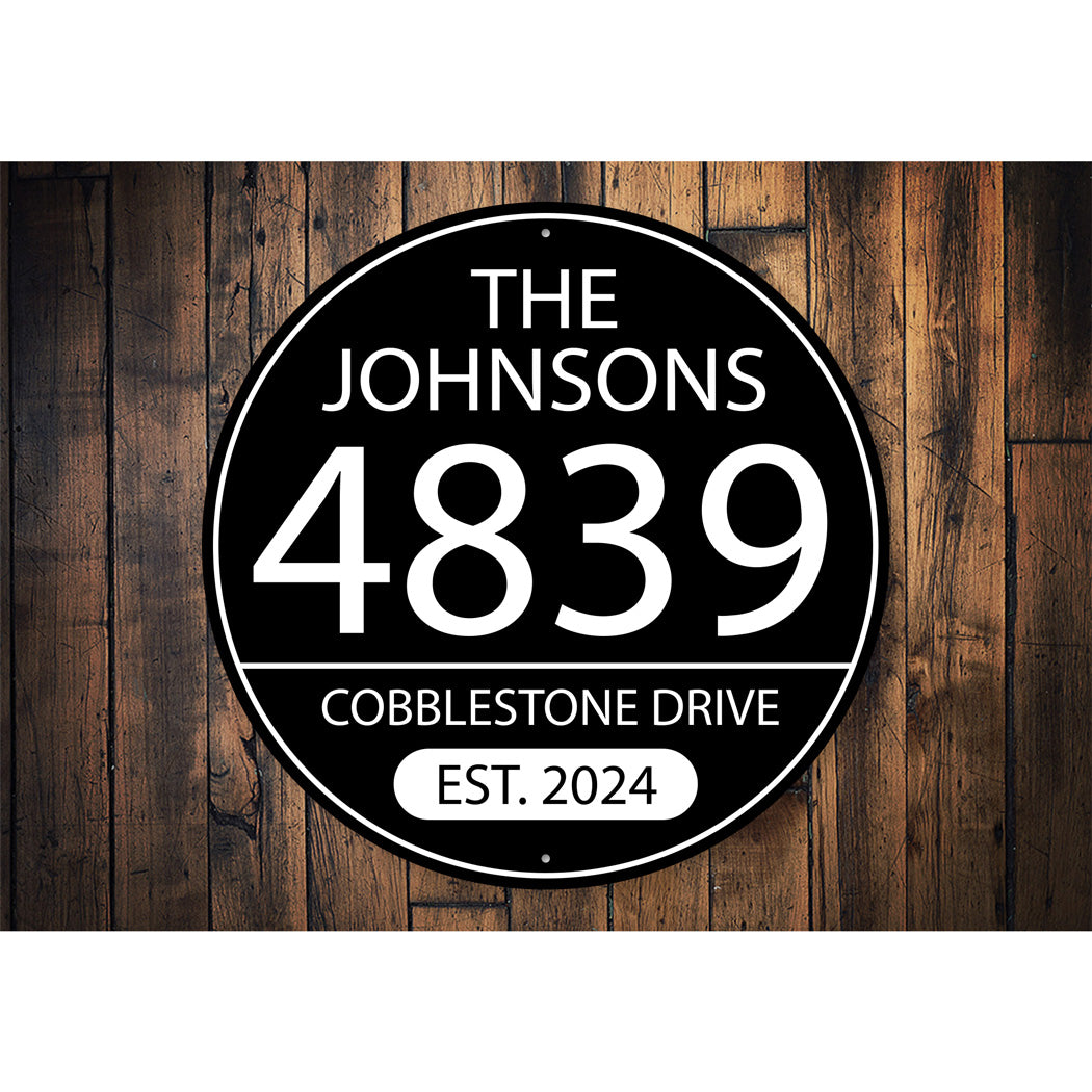 Family Porch Mail Box Address Personalized Sign