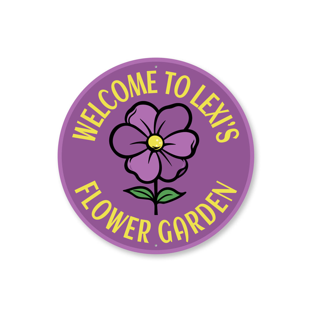 Personalized Cute Flower Garden Sign