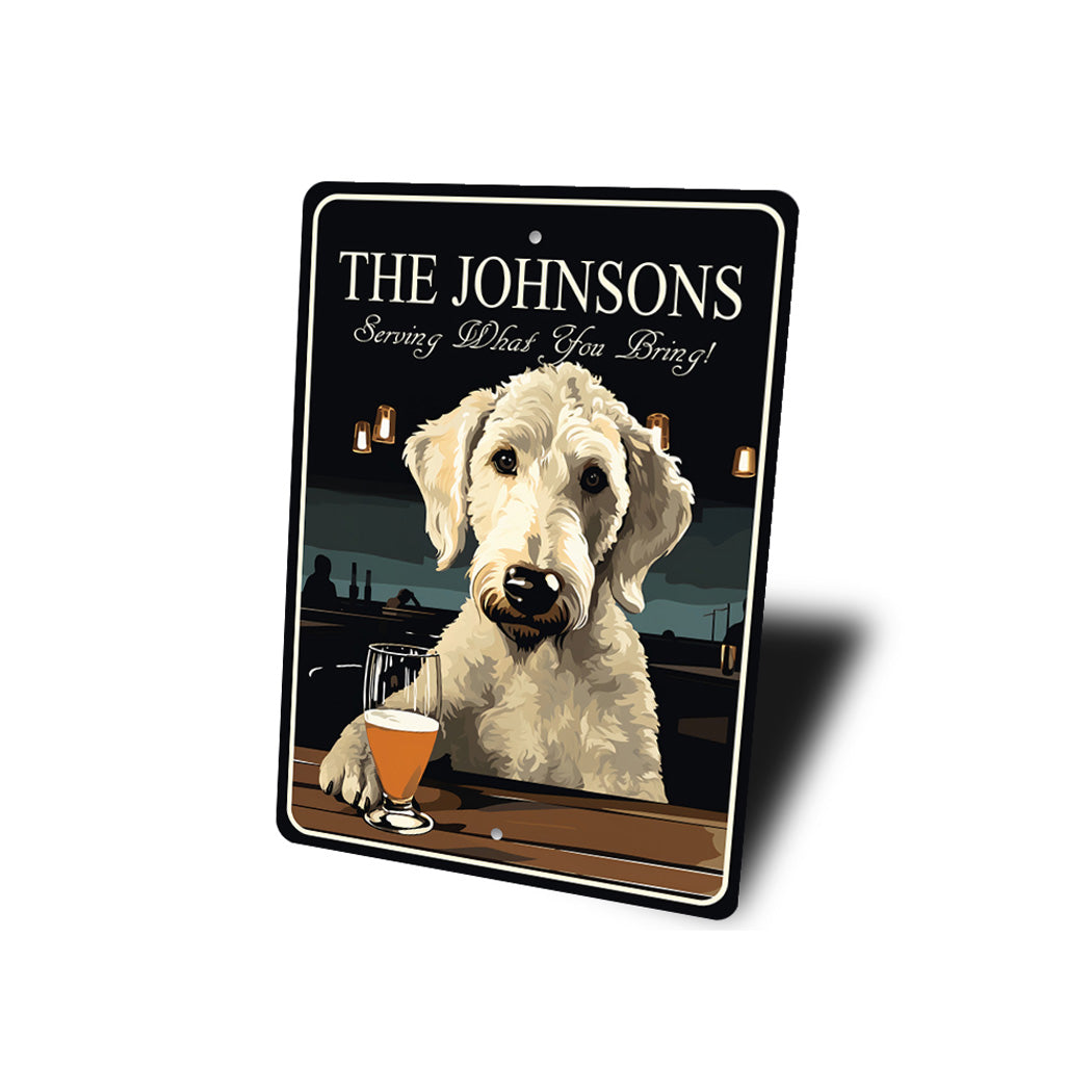 Bedlington Custom Serving What You Bring Sign