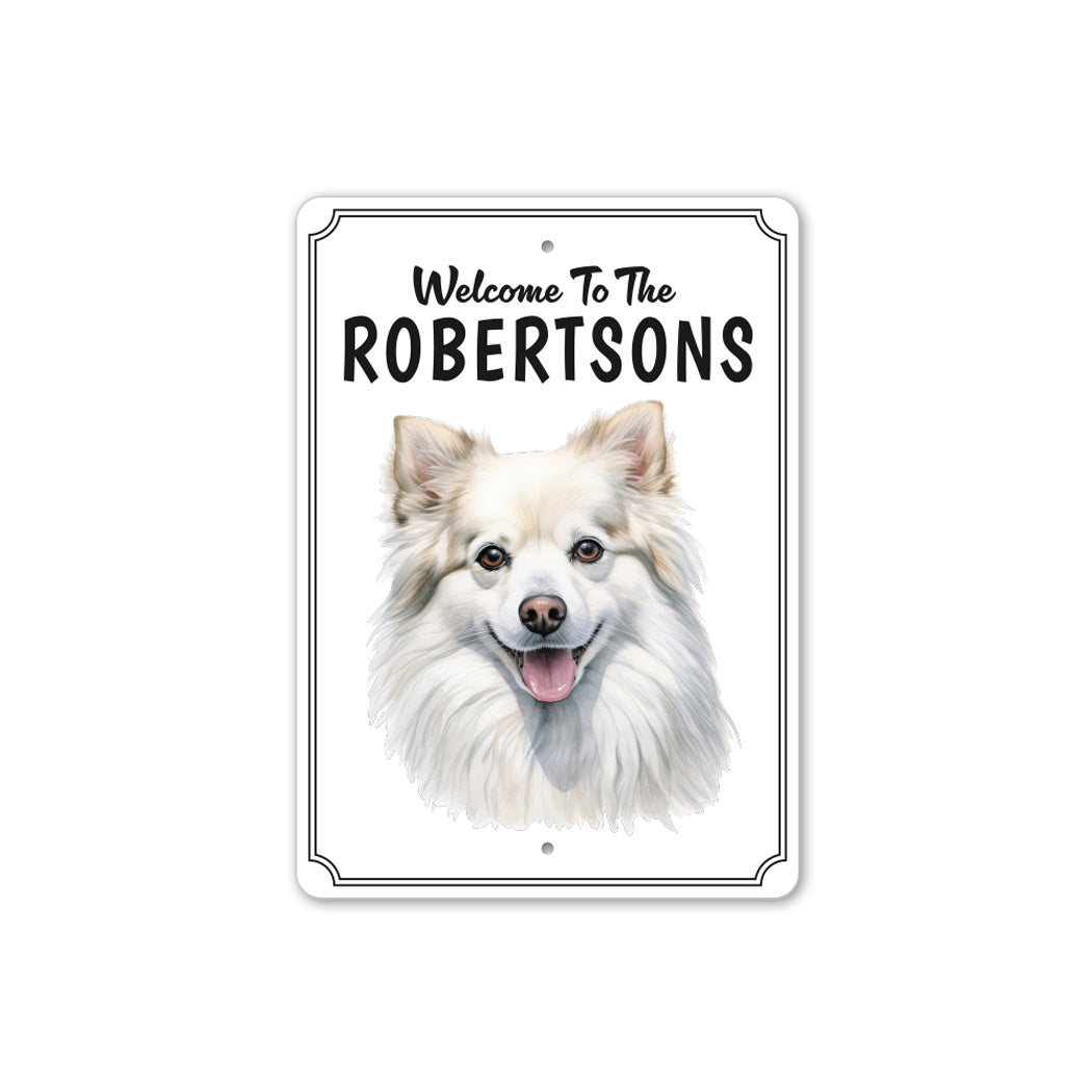 American Eskimo Dog Welcome To Personalized Sign