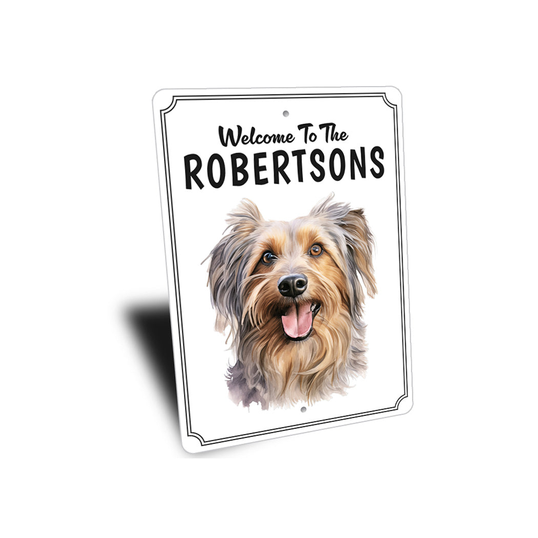 Australian Silky Terrier Welcome To Personalized Sign