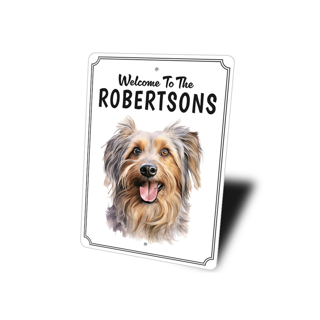 Australian Silky Terrier Welcome To Personalized Sign