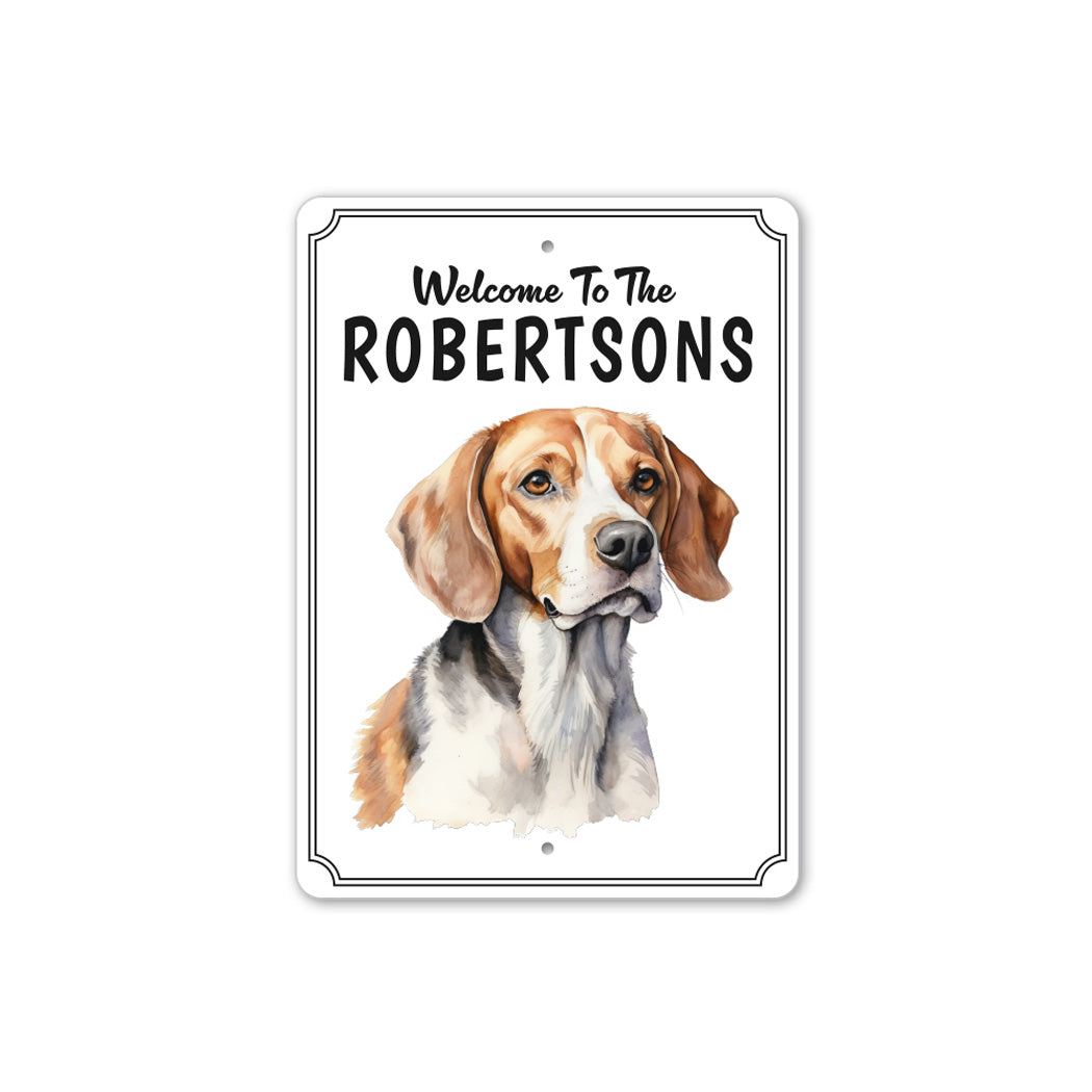 Beagle Welcome To Personalized Sign