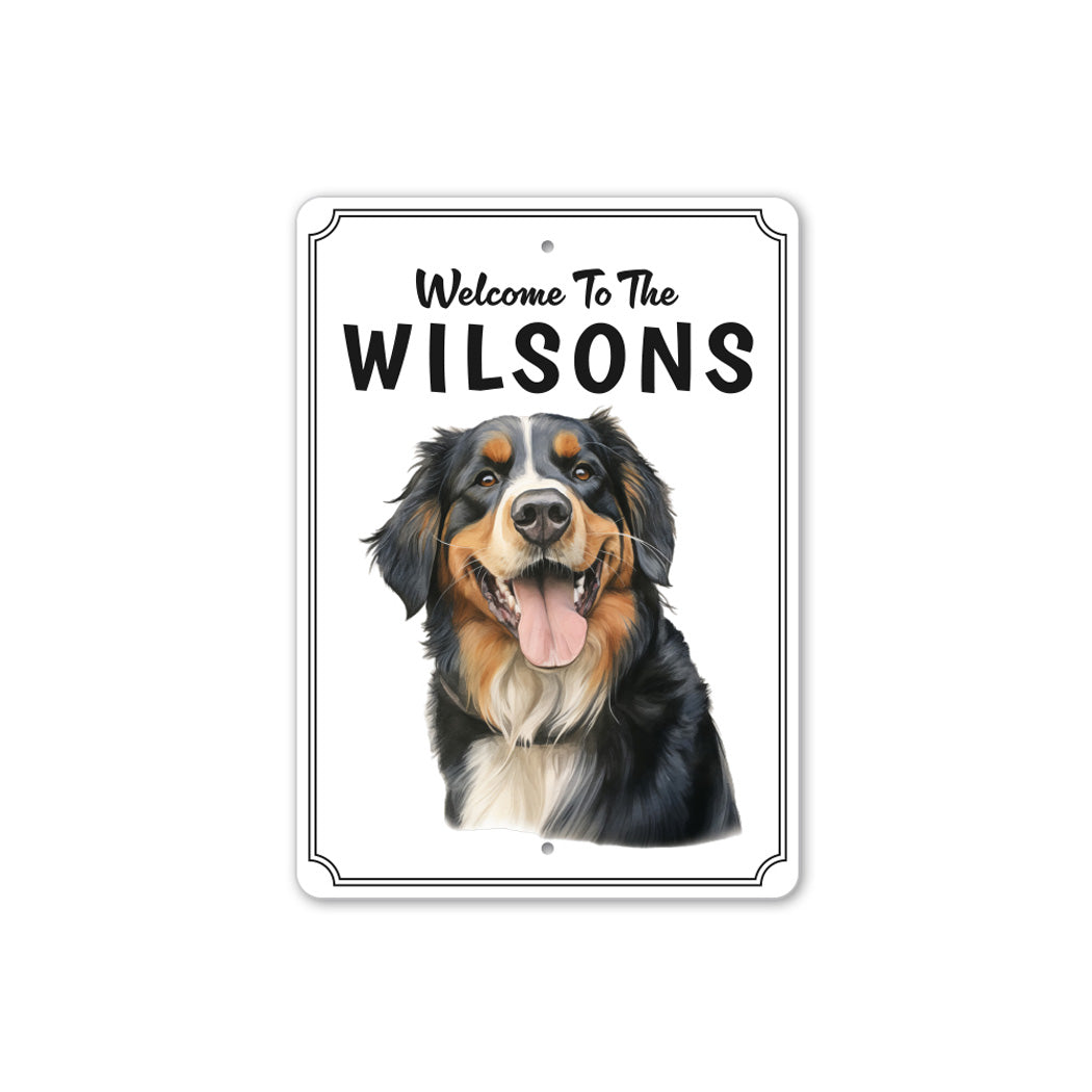 Bernese Mountain Dog Welcome To Custom Sign