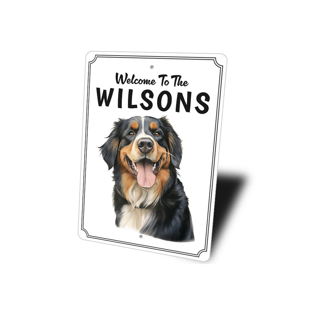 Bernese Mountain Dog Welcome To Custom Sign