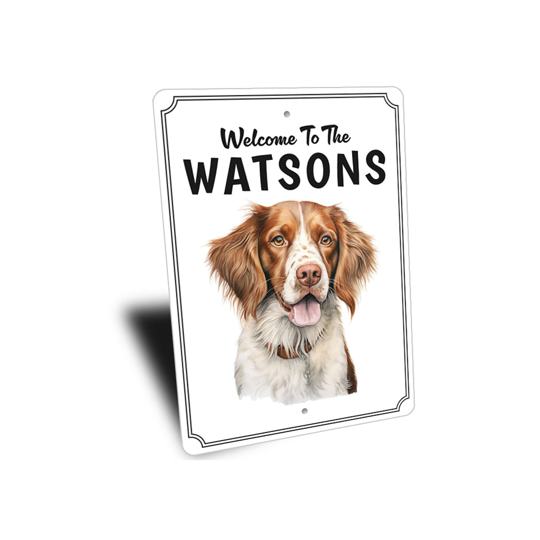 Brittany Spaniel Welcome To Personalized Sign