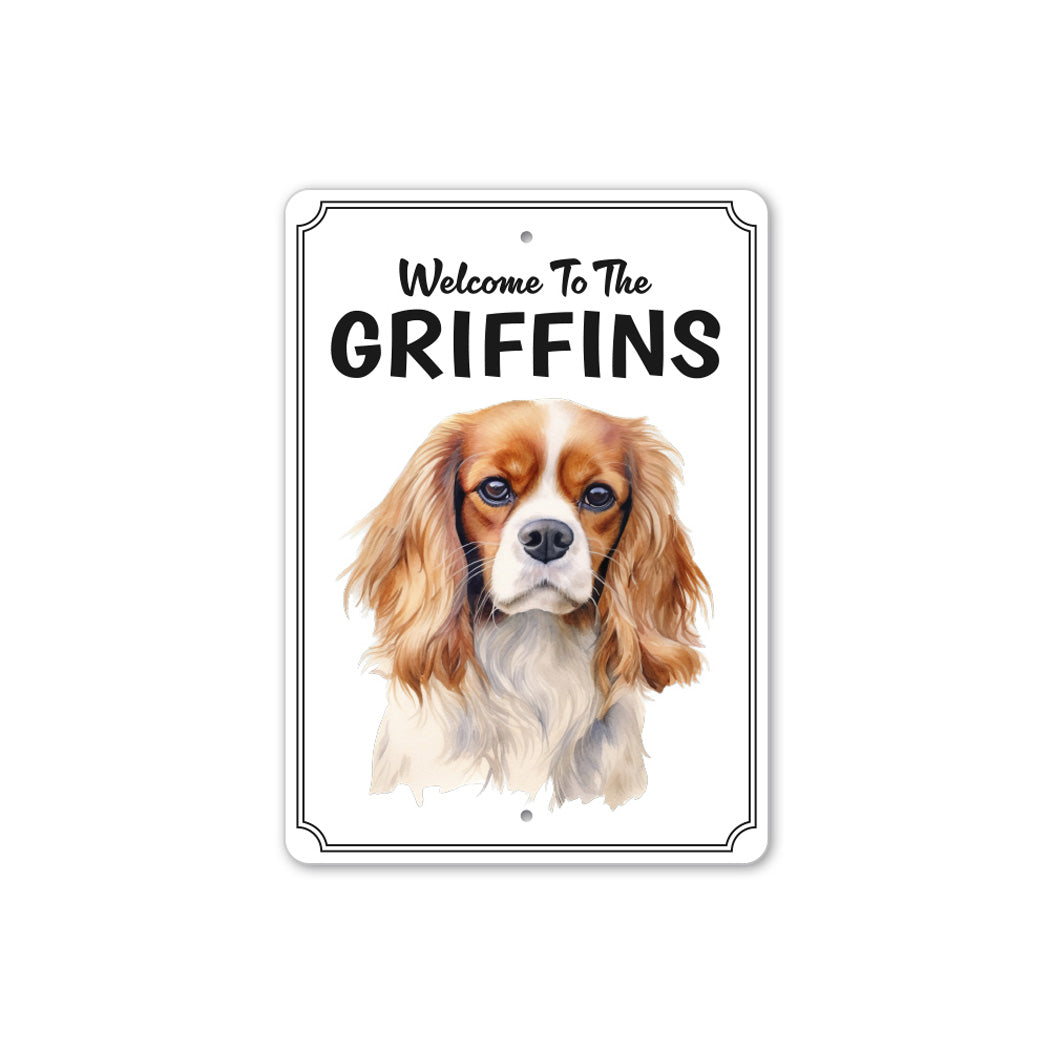 Cavalier King Charles Spaniel Welcome To Sign
