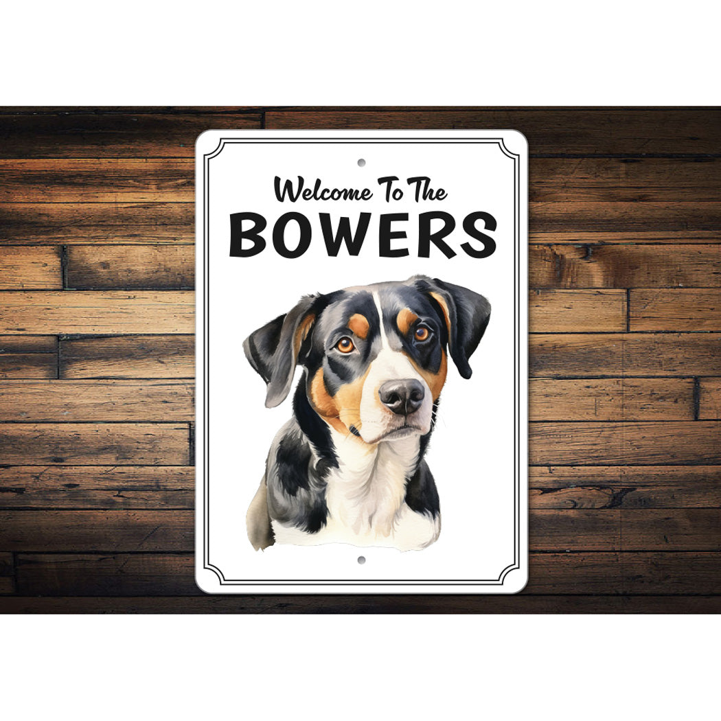 Entlebucher Mountain Dog Welcome To Custom Sign