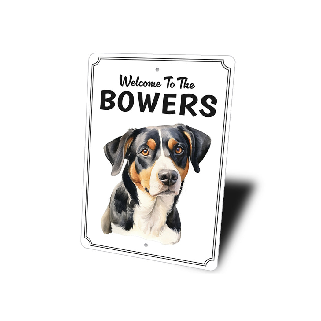 Entlebucher Mountain Dog Welcome To Custom Sign