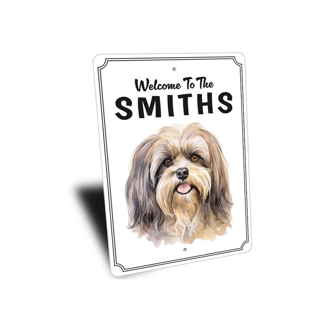 Lhasa Apso Welcome To Personalized Sign