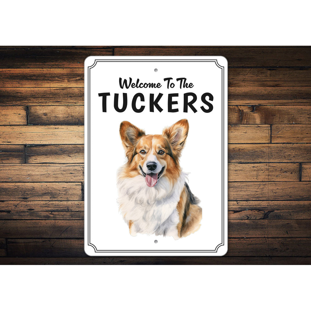 Pembroke Welsh Corgi Welcome To Sign