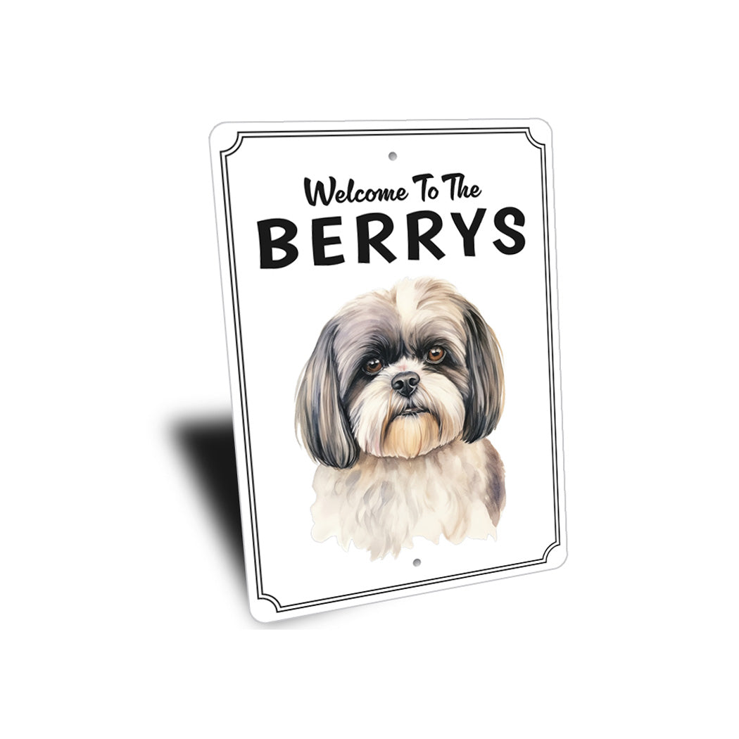 Shih Tzu Welcome To Personalized Sign