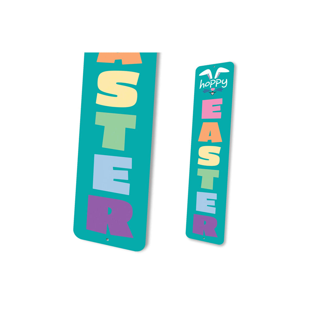 Hoppy Easter Bunny Metal Sign