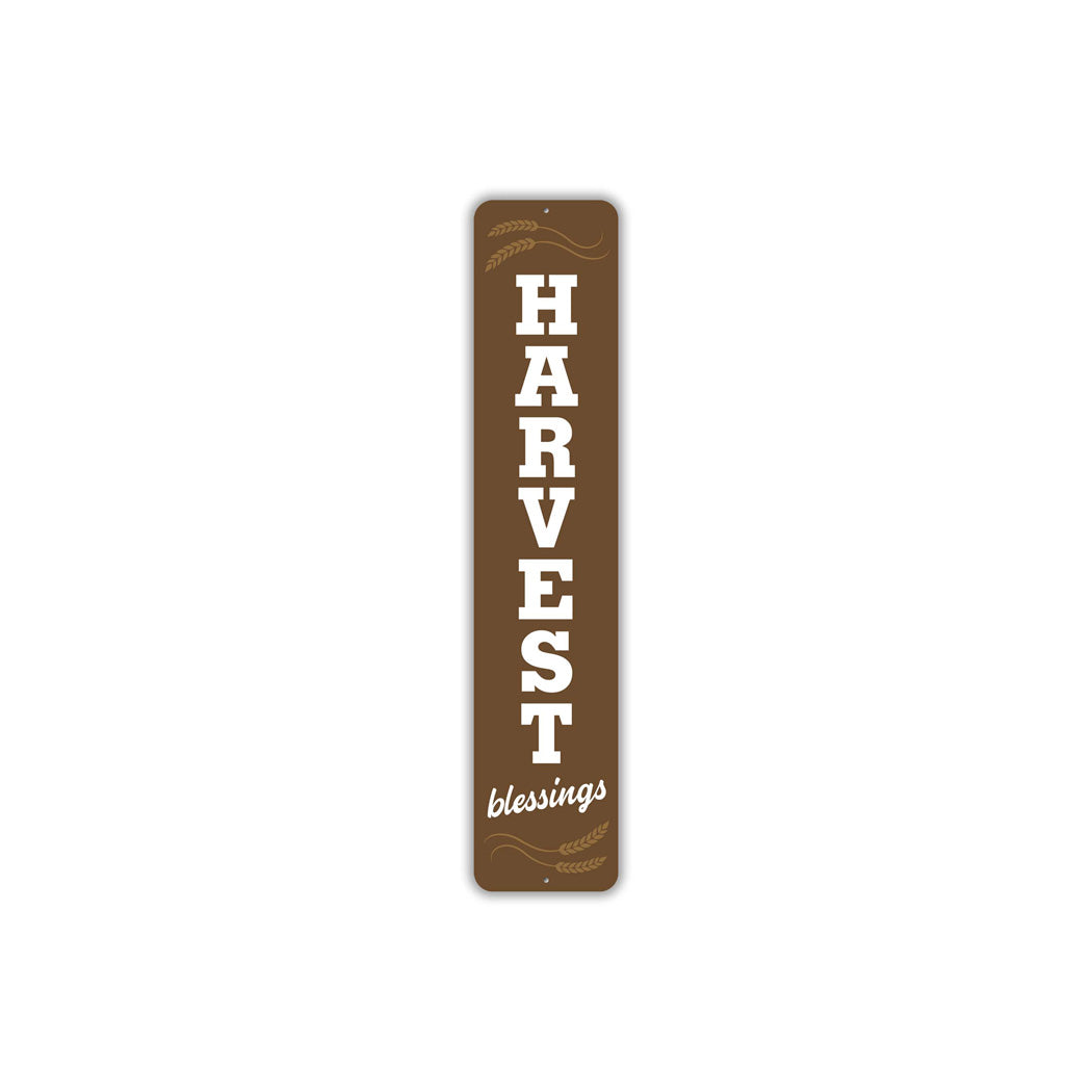 Harvest Blessings Metal Sign