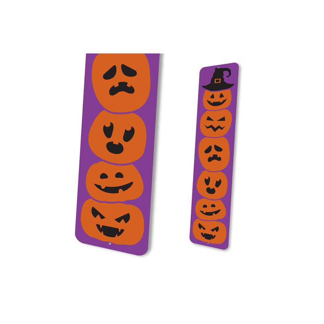 Stacked Pumpkins Halloween Sign