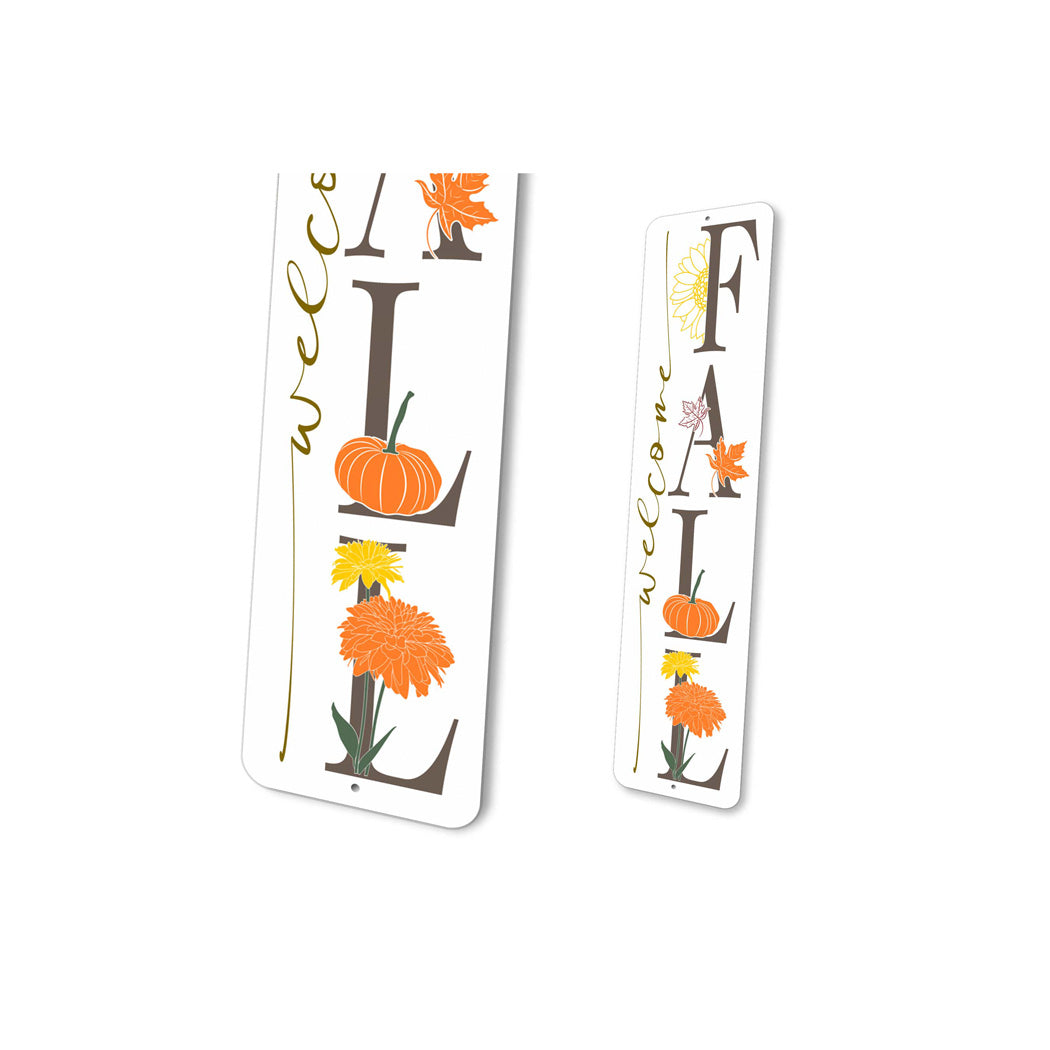 Welcome Fall Metal Sign