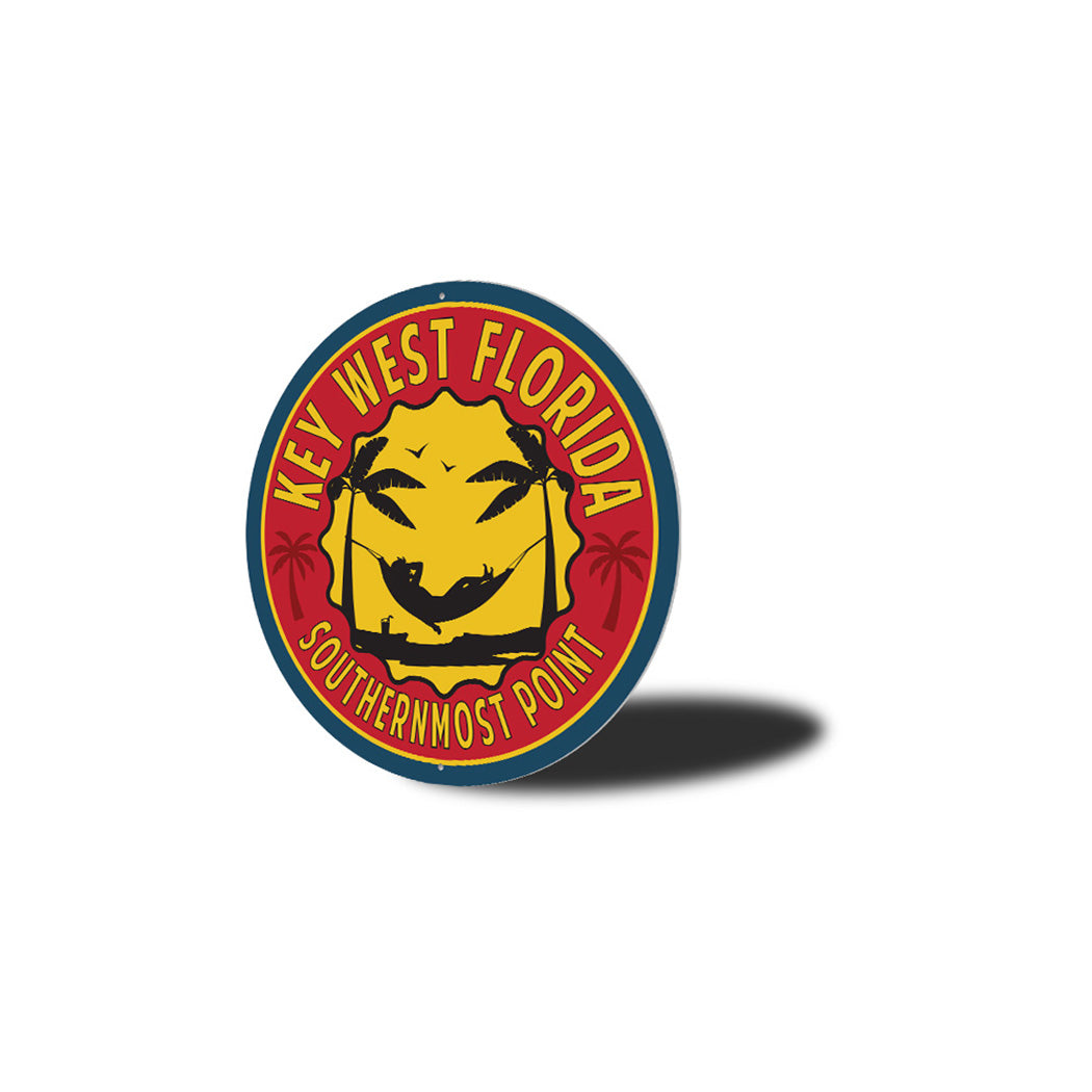 Southernmost Point Keywest Hammock Metal Sign