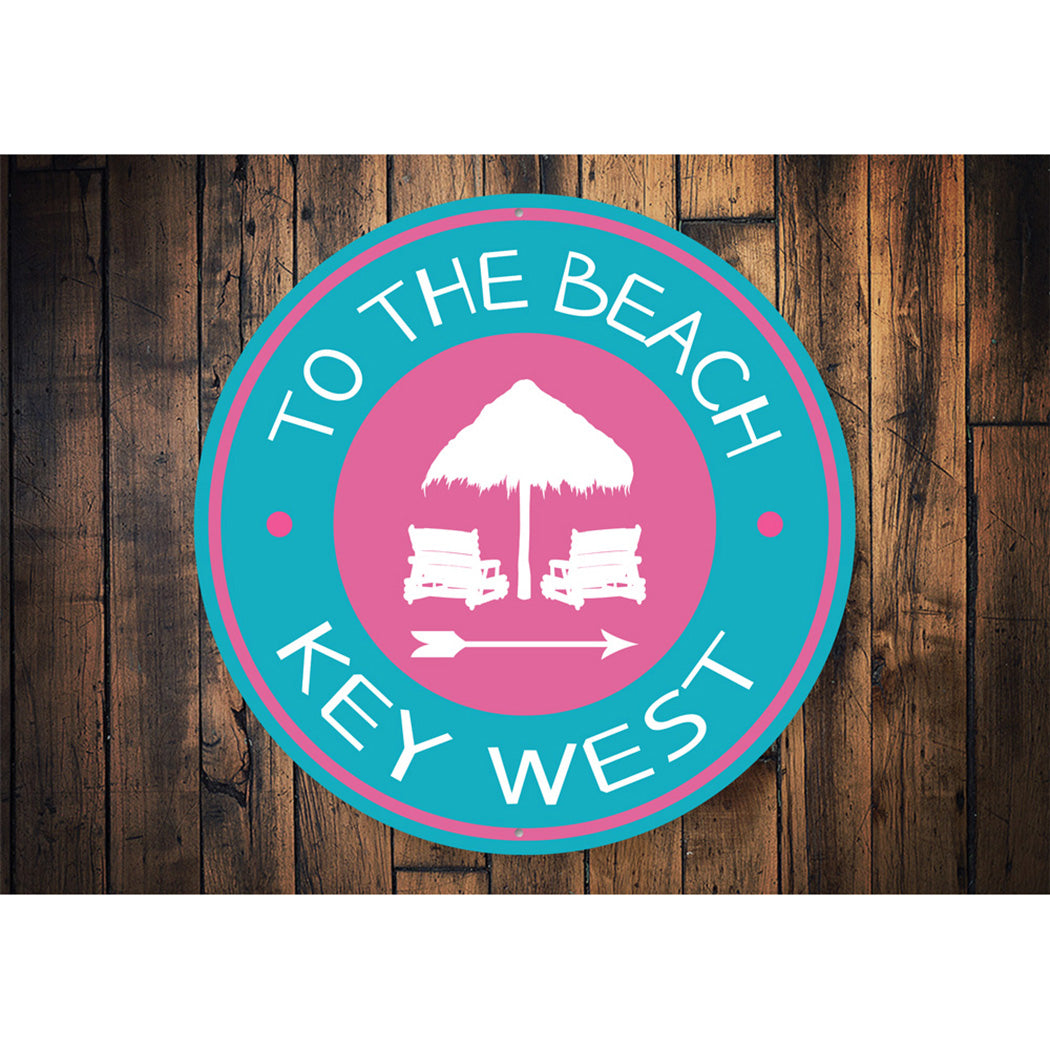 To The Beach Arrow Sign, Beach House Sign