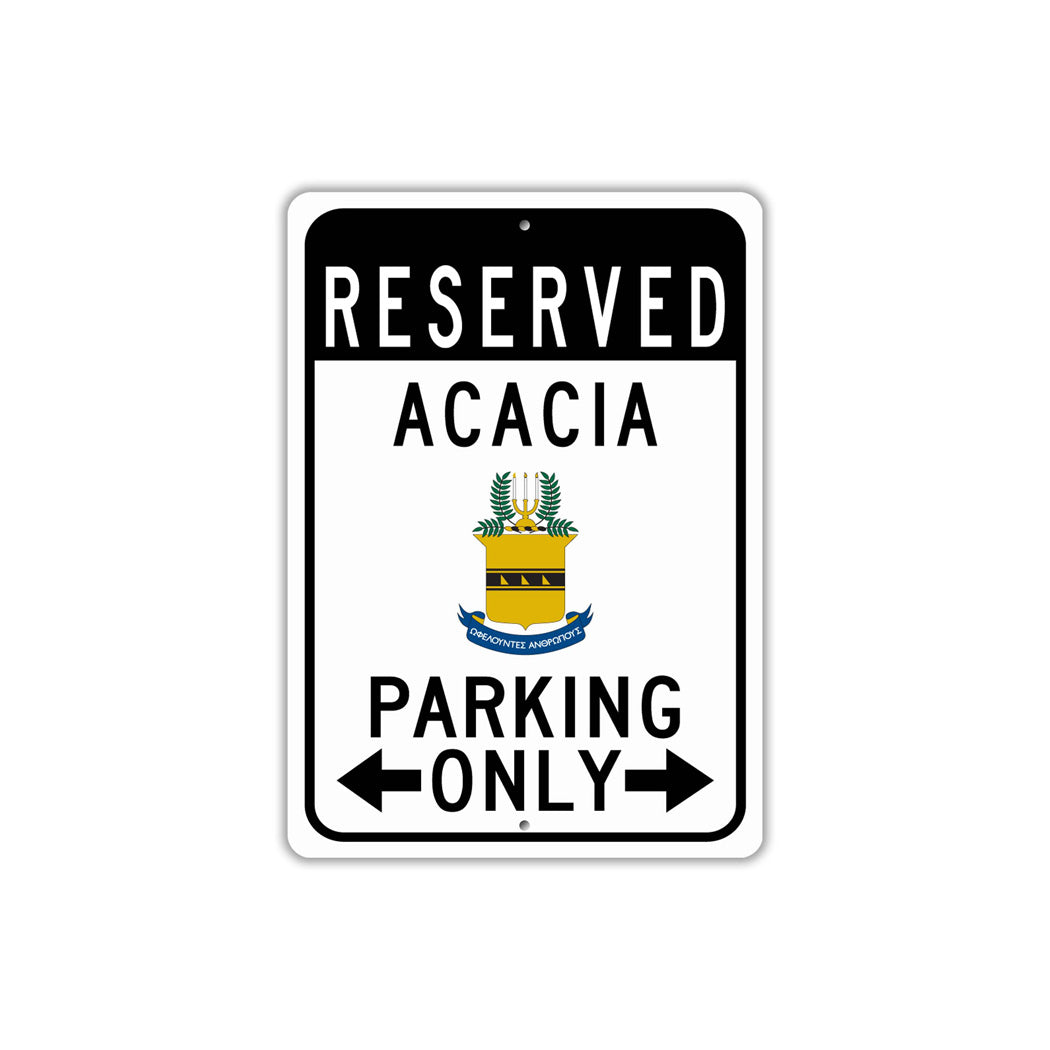 Acacia Reserved Parking Metal Sign