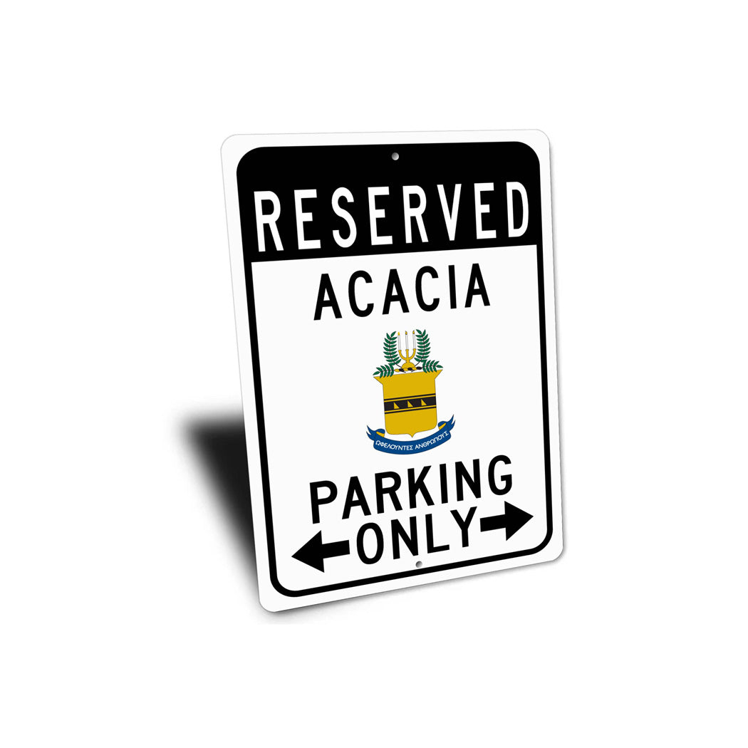 Acacia Reserved Parking Metal Sign