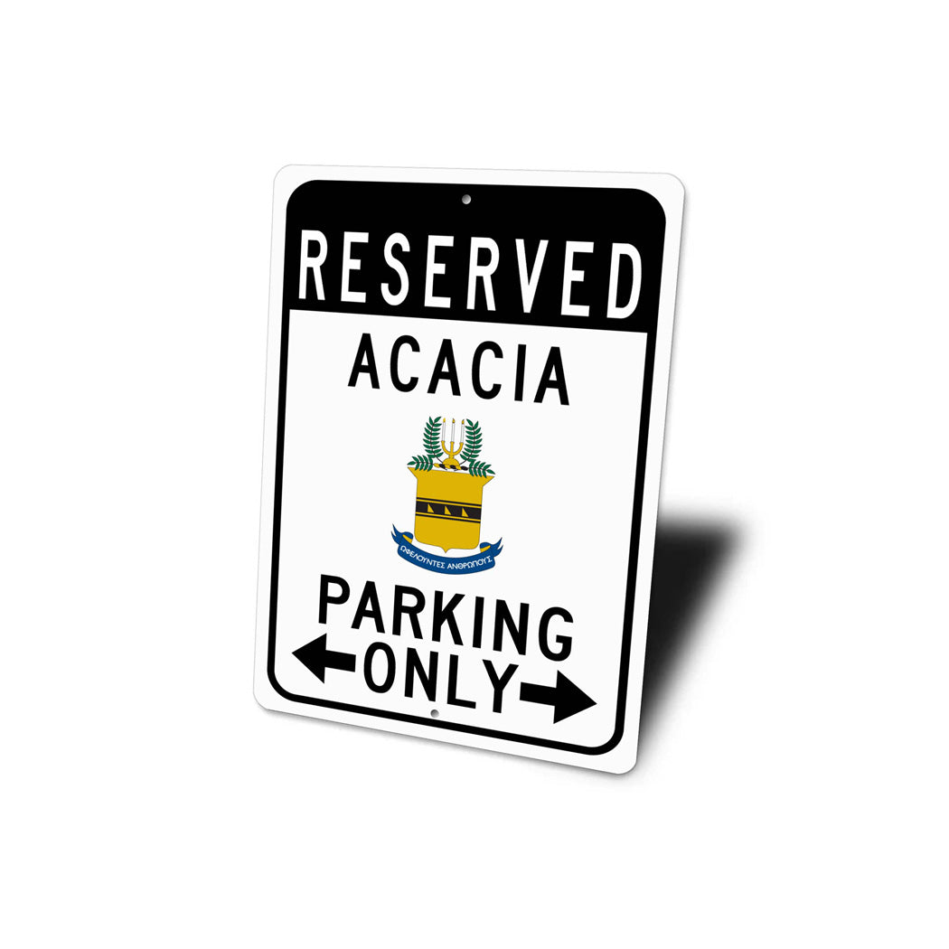 Acacia Reserved Parking Metal Sign
