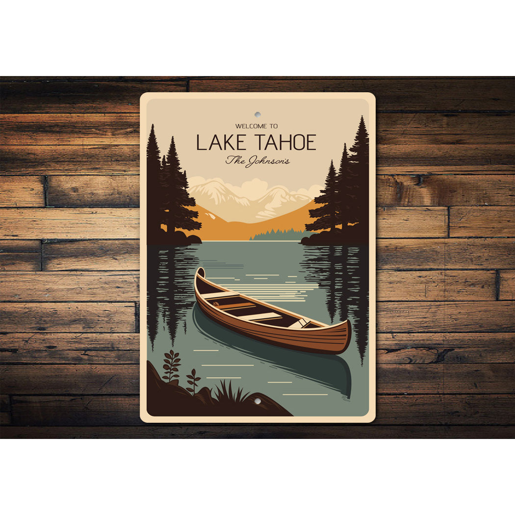 Custom Mountian Lake Home Sign