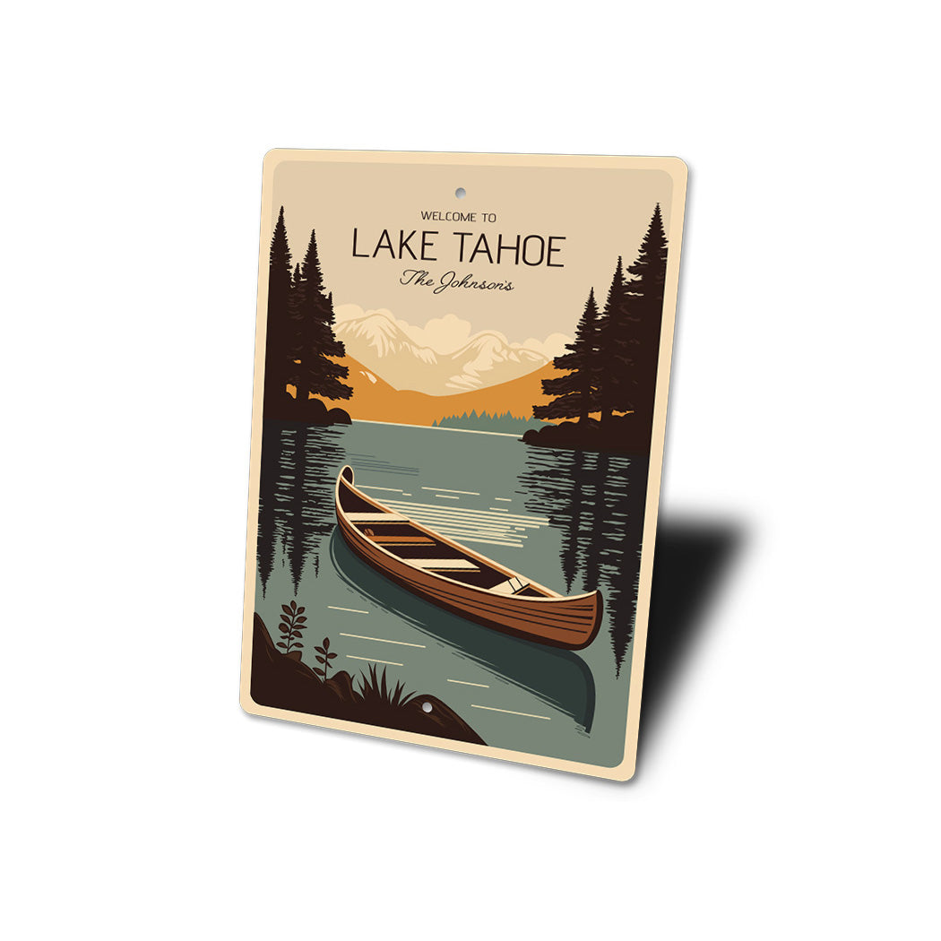 Custom Mountian Lake Home Sign