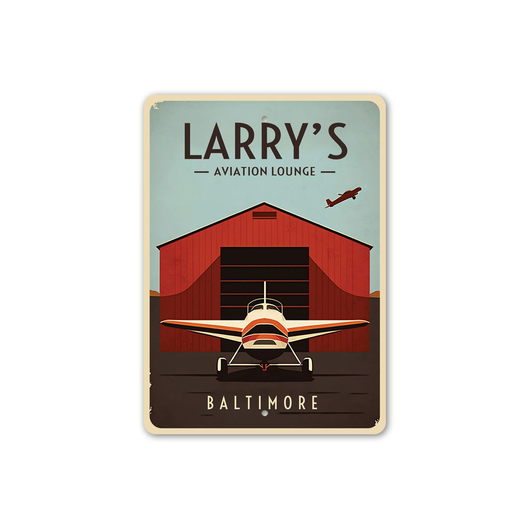Aviation Lounge Barnhouse Sign