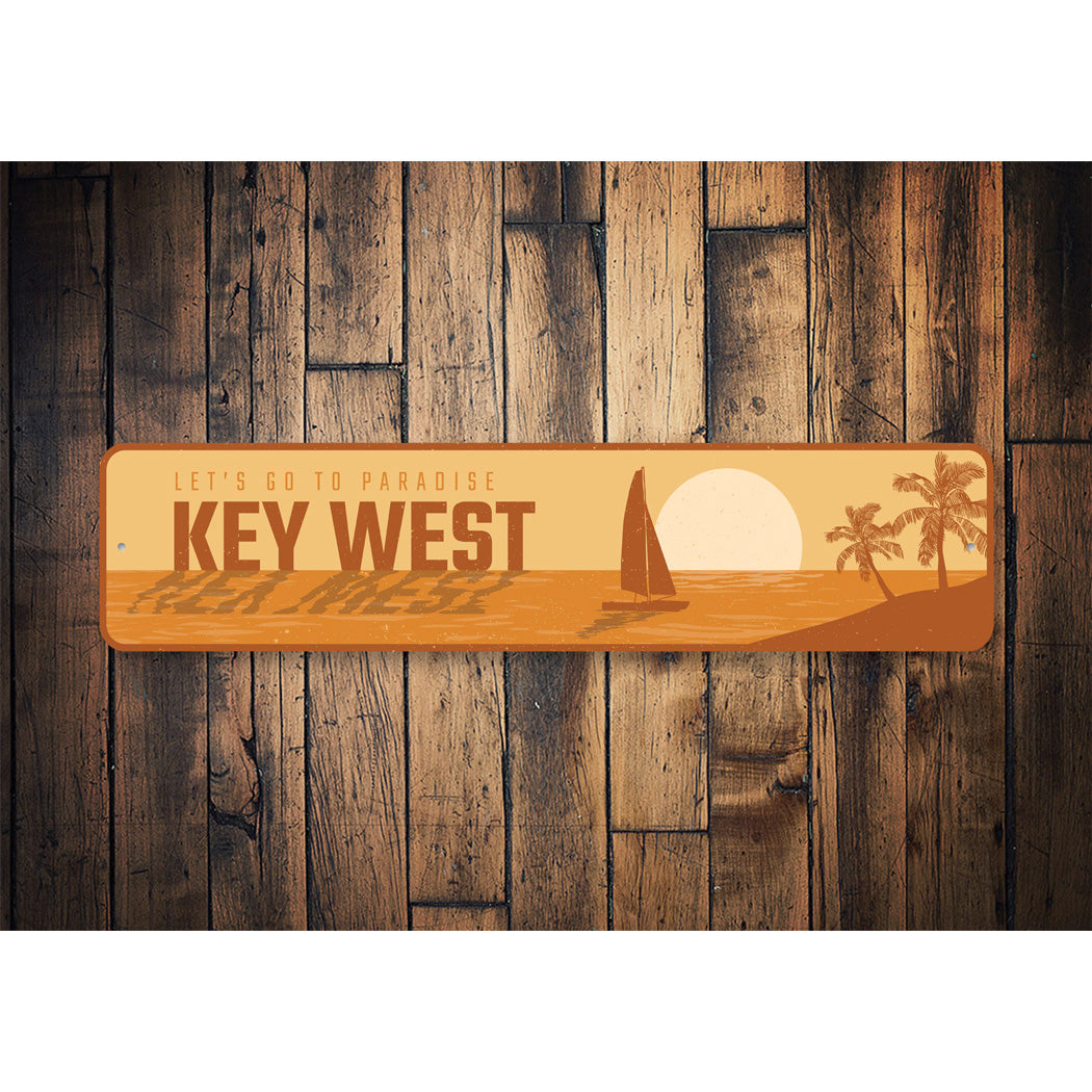 Paradise Key West Sailboat Sign