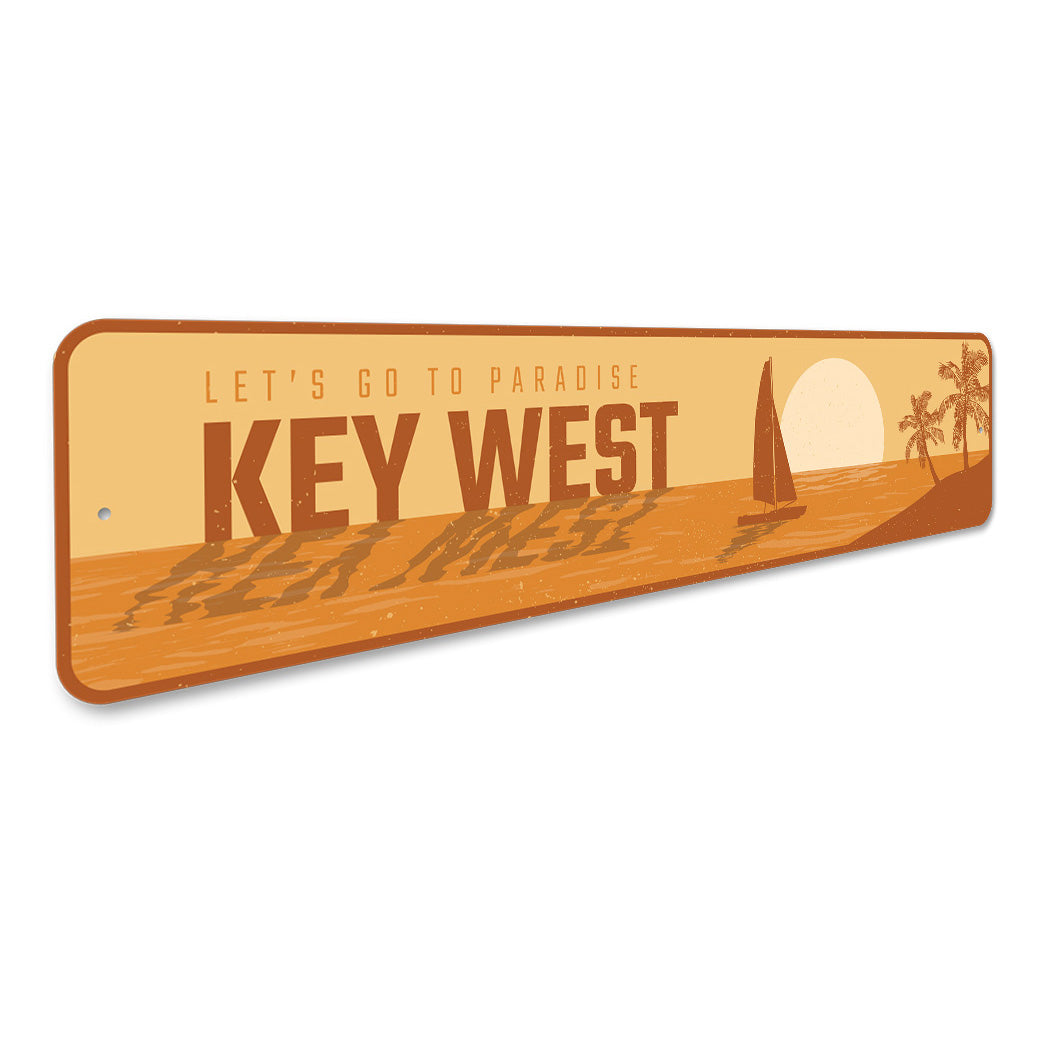 Paradise Key West Sailboat Sign