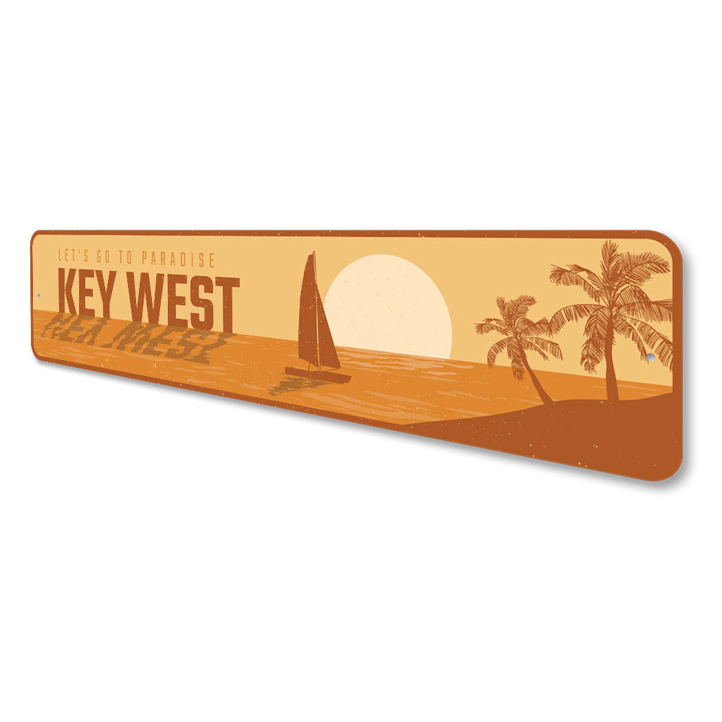 Paradise Key West Sailboat Sign
