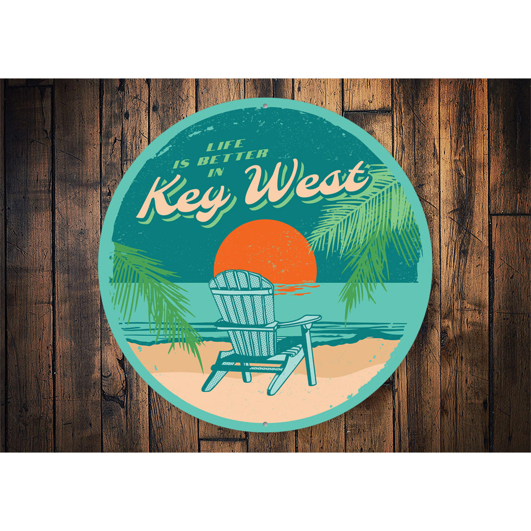 Key West Beach Chair Sign