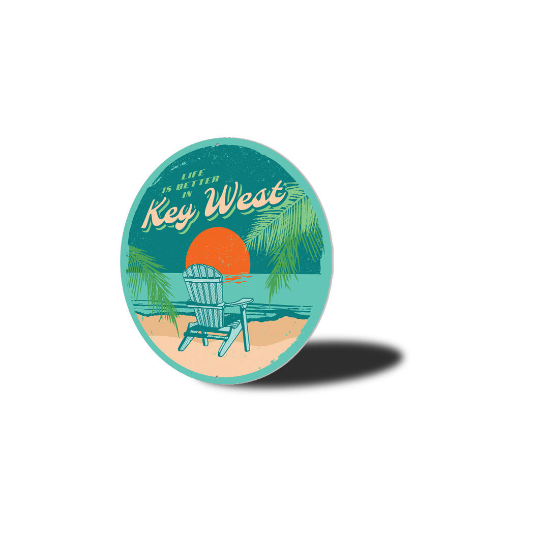 Key West Beach Chair Sign
