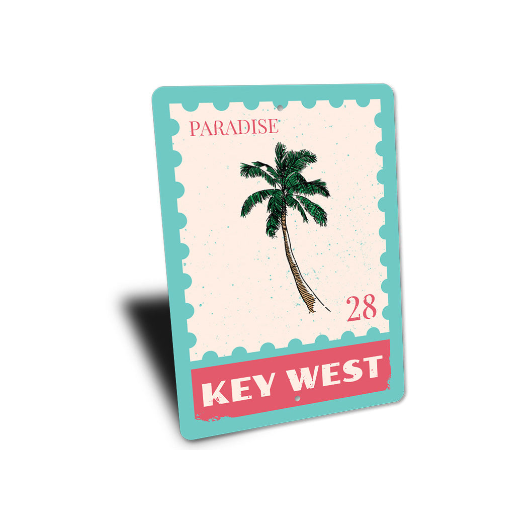 Key West Palm Stamp Paradise Sign