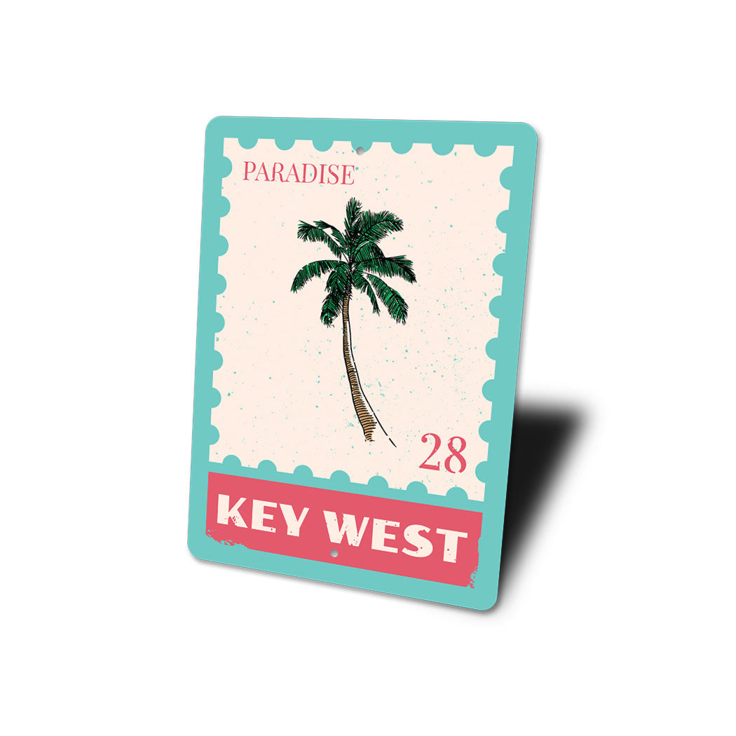 Key West Palm Stamp Paradise Sign