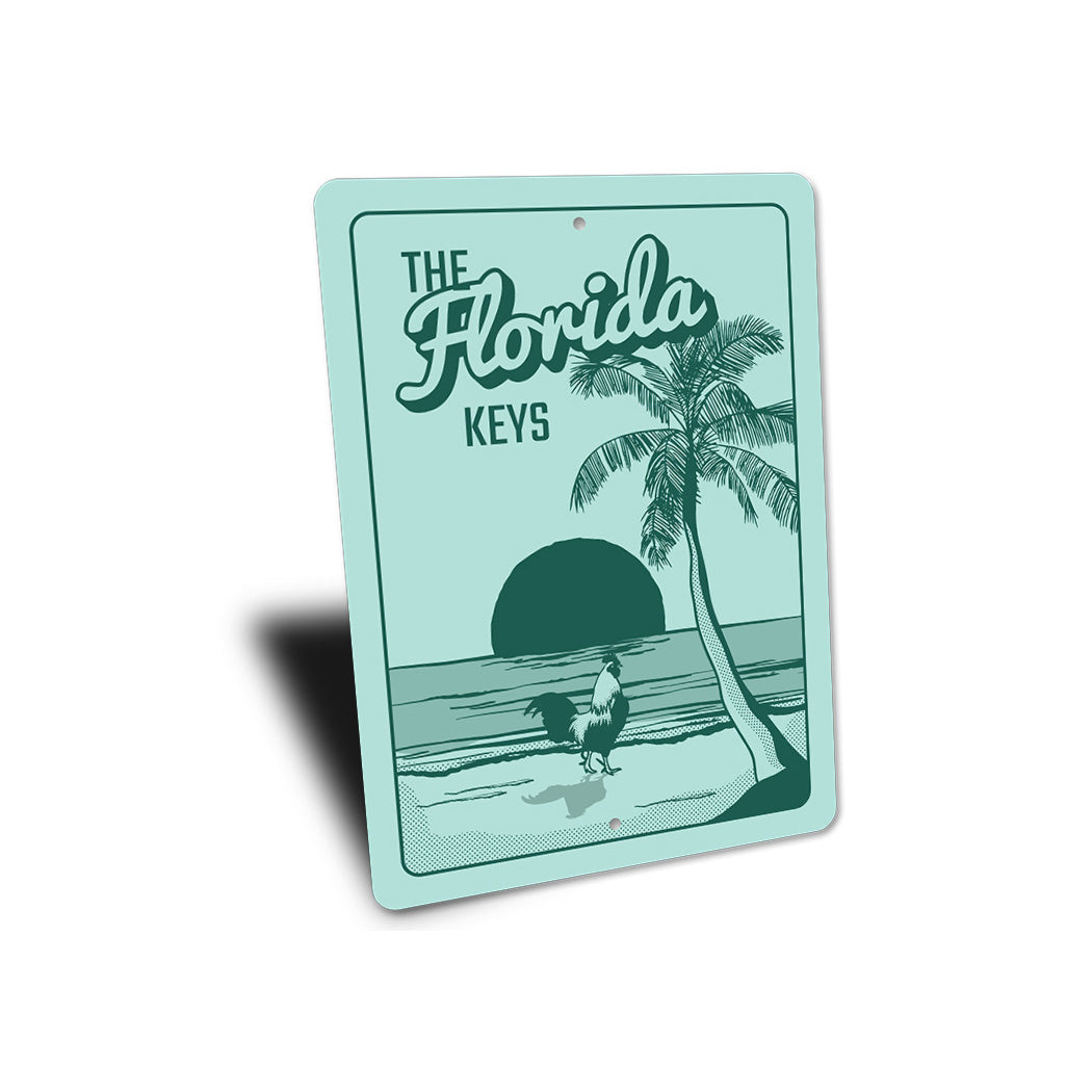 The Florida Keys Beach Rooster Sign