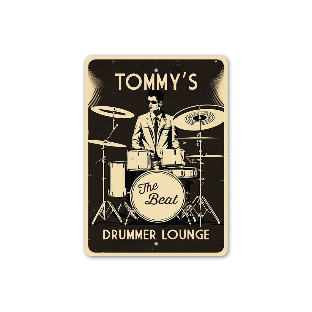 The Beat Drummer Lounge Sign