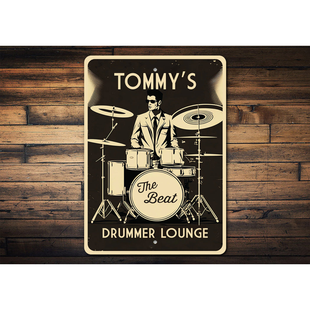 The Beat Drummer Lounge Sign