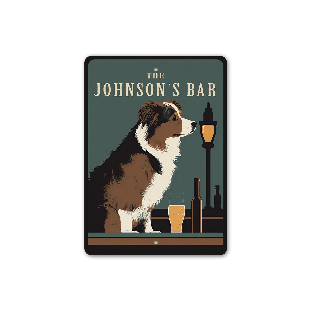 Australian Shepherd Home Bar Sign