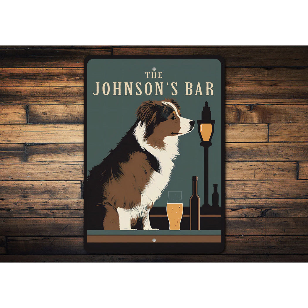 Australian Shepherd Home Bar Sign