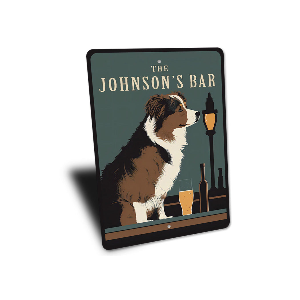 Australian Shepherd Home Bar Sign