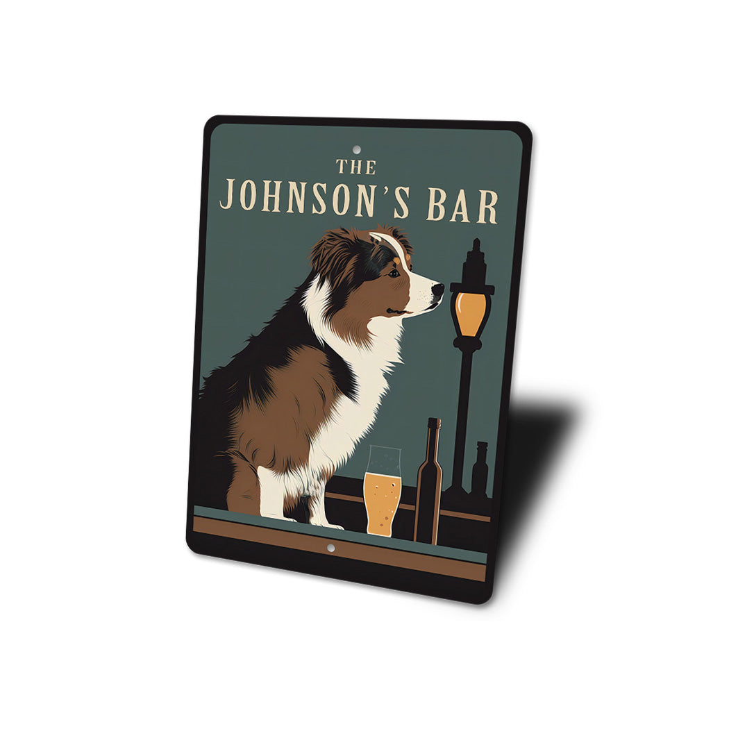 Australian Shepherd Home Bar Sign