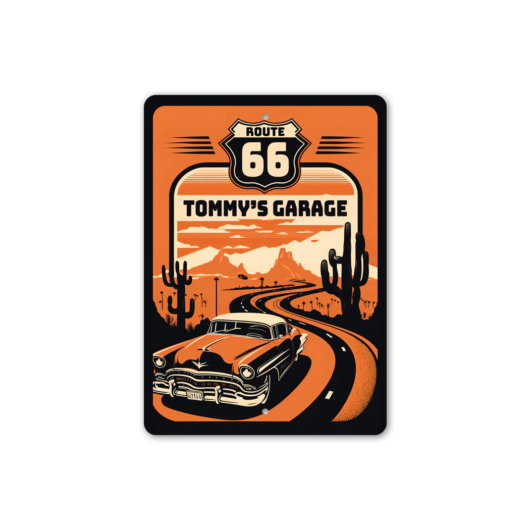 Route 66 Garage Classic Car Sign