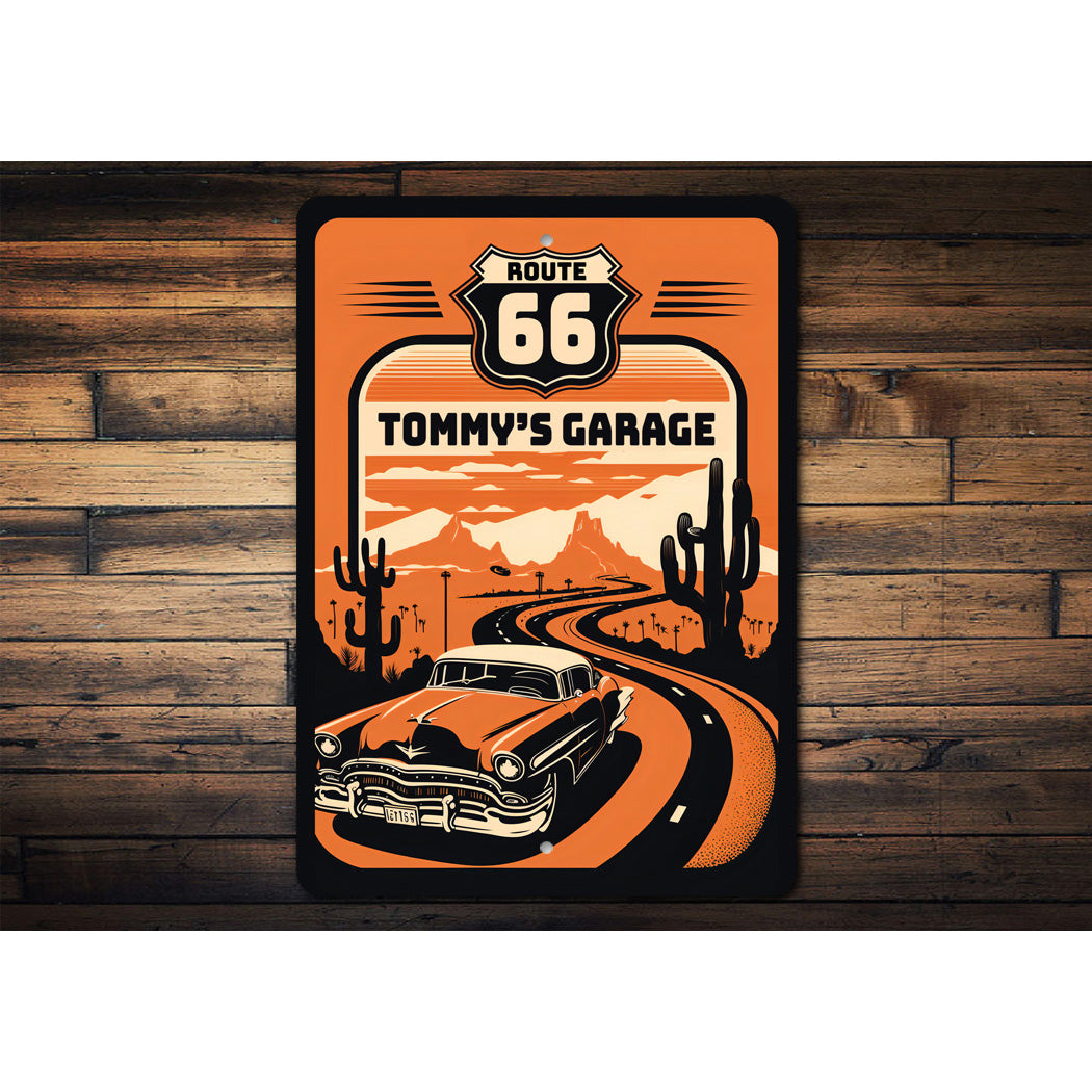 Route 66 Garage Classic Car Sign