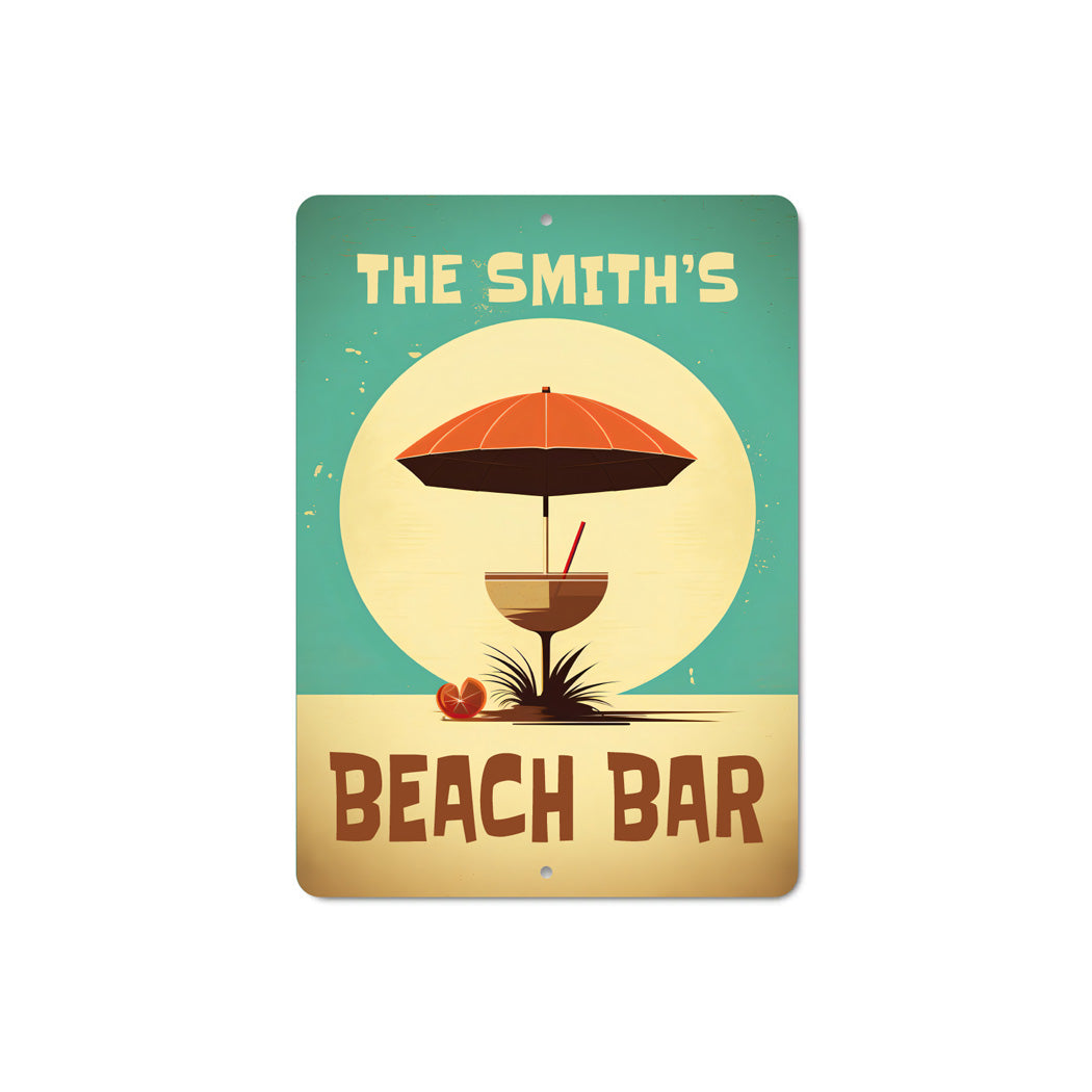 The Family Beach Bar Sign