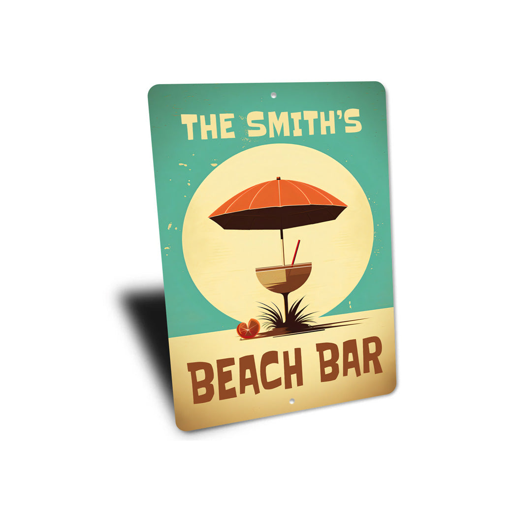 The Family Beach Bar Sign