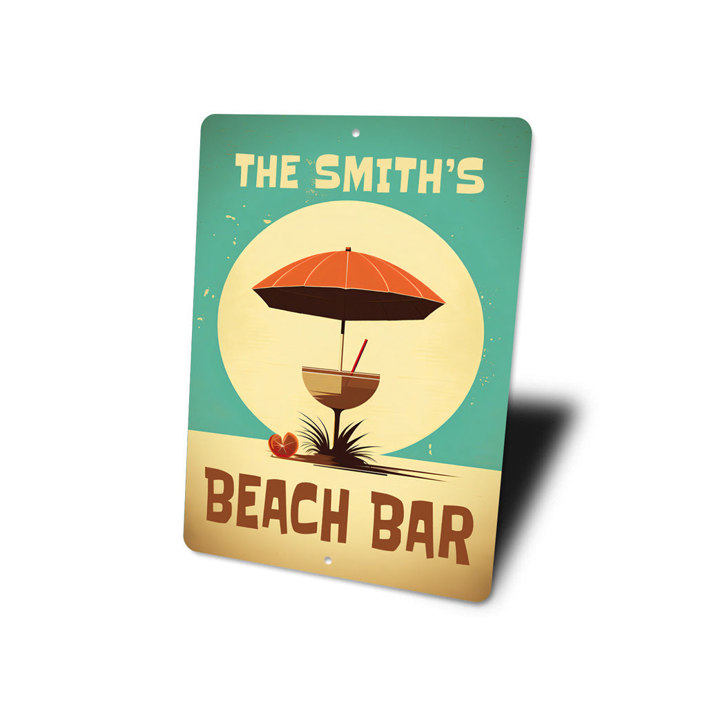 The Family Beach Bar Sign