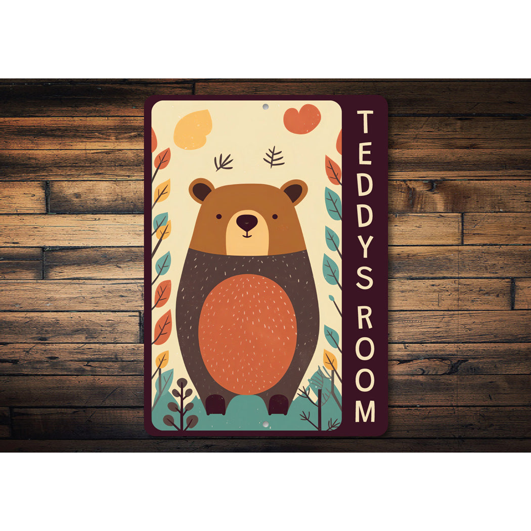 Teddy Bear Theme Kids Room Sign