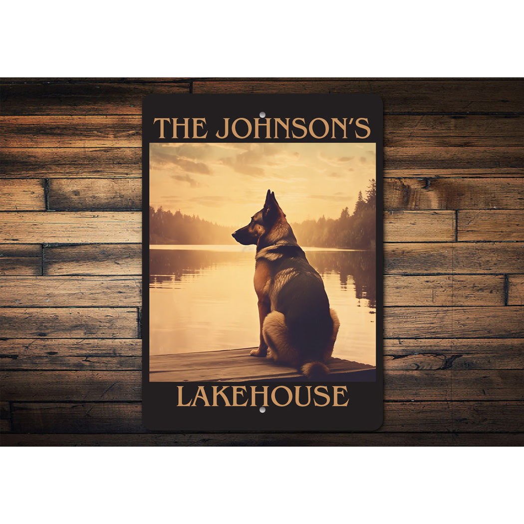 German Shepherd Lakehouse Sign
