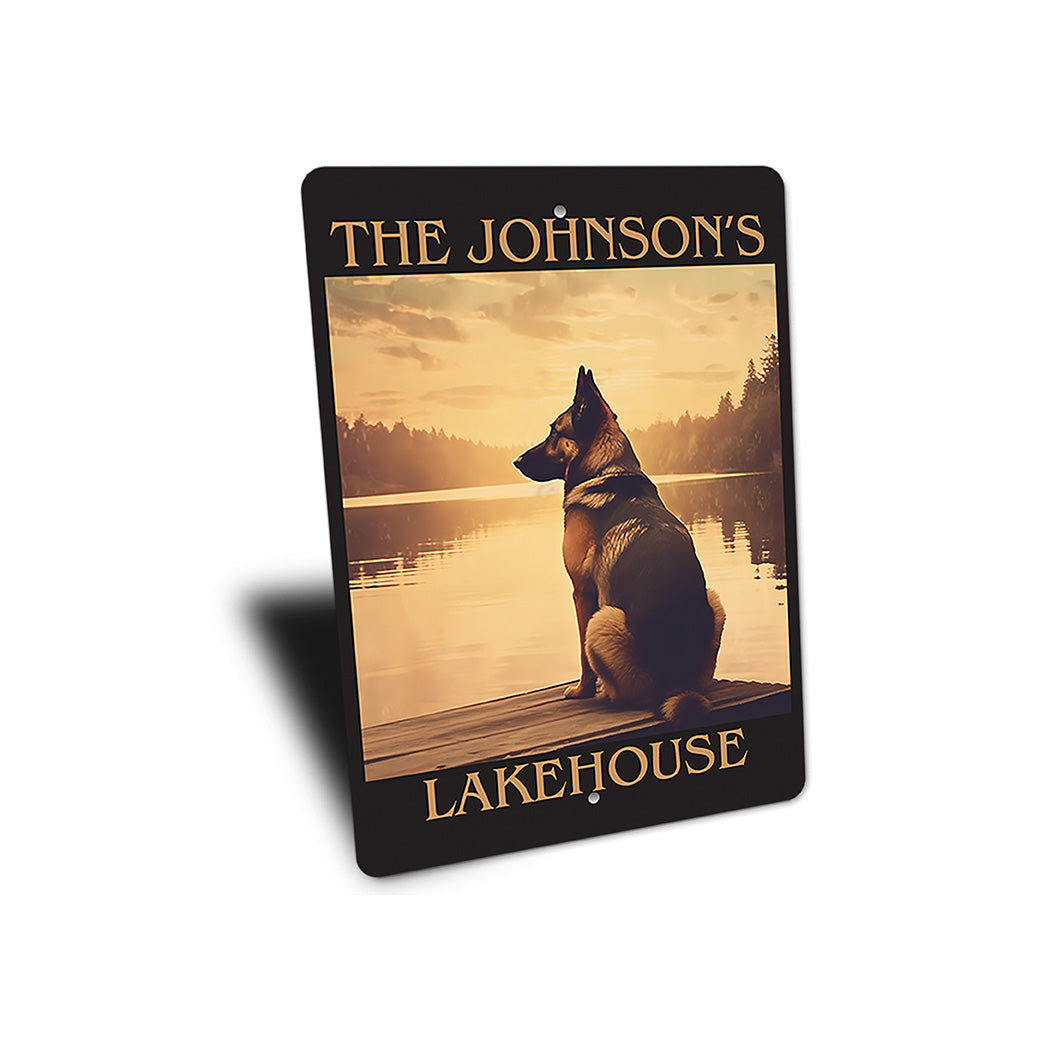 German Shepherd Lakehouse Sign